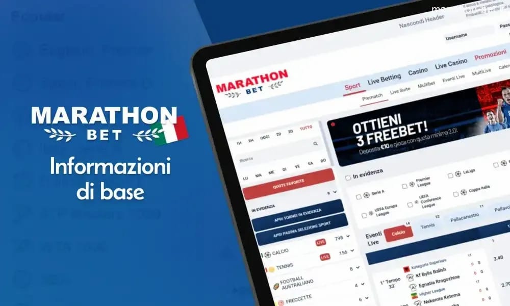 Piattaforma scommesse sportive MarathonBet Italia